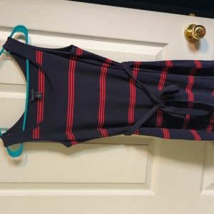 Tommy Hilfiger Summer Sleeveless Red and Navy Cotton Dress